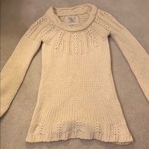 Cream sweater dress